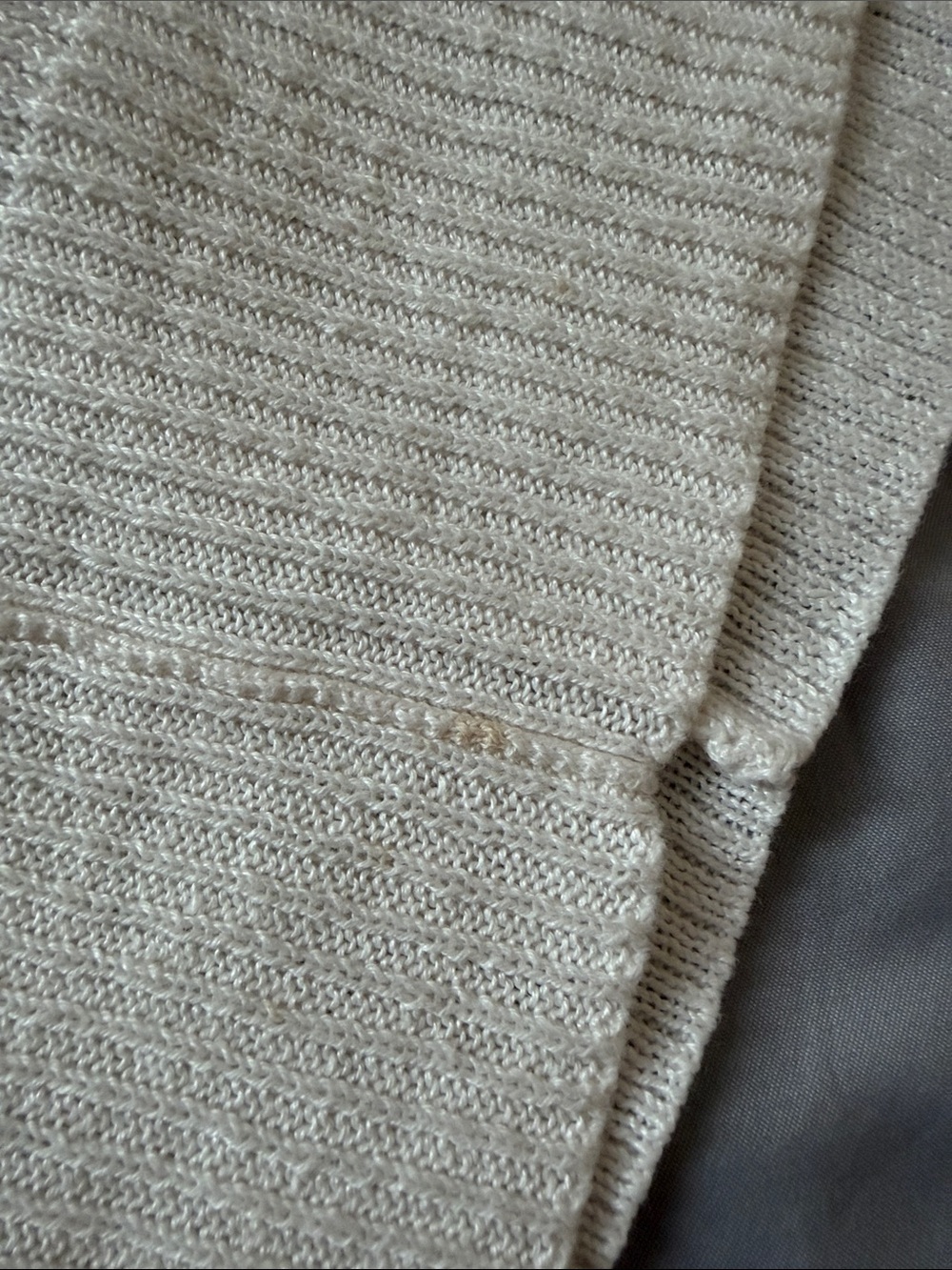 Eileen Fisher white v-neck linen knit short sleeve sheer top | size xl - Picture 6 of 8